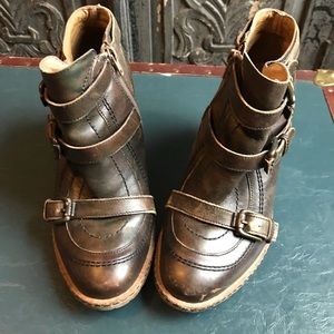 Super cute distressed booties. Size 7.